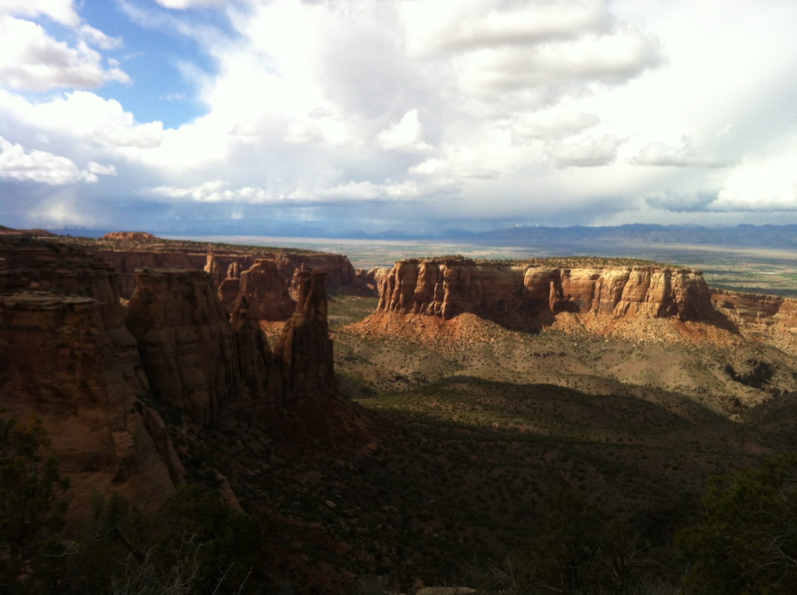 Looking northwest at the main formations of the park.