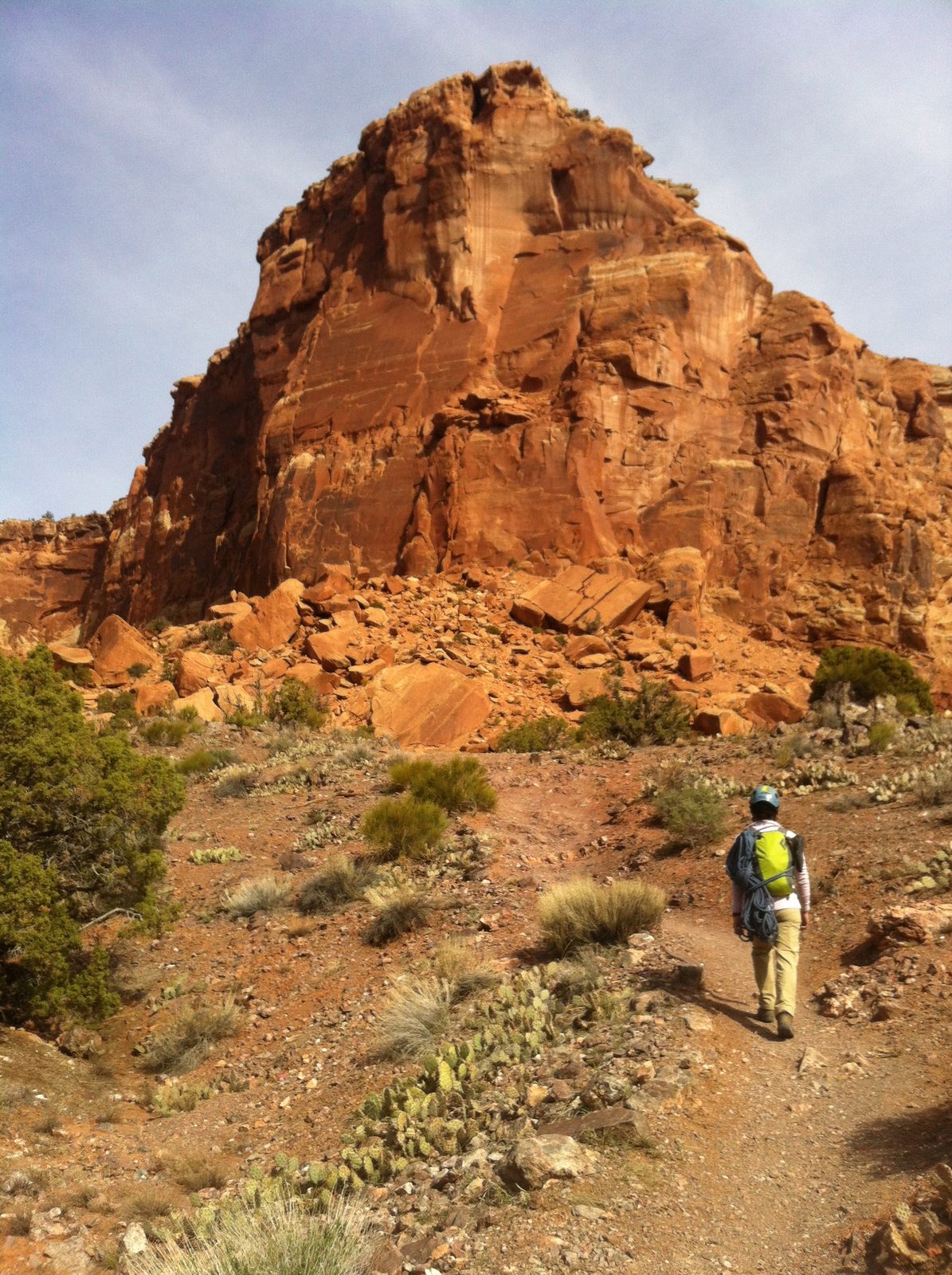 Hiking in was a pleasant 45-60 minute hike through desert scrub and towering walls.