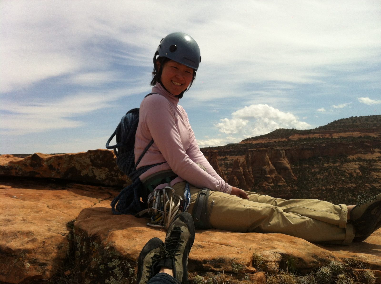 As seemed to become a feature of this trip, once on top of a desert tower, there's sometimes a...