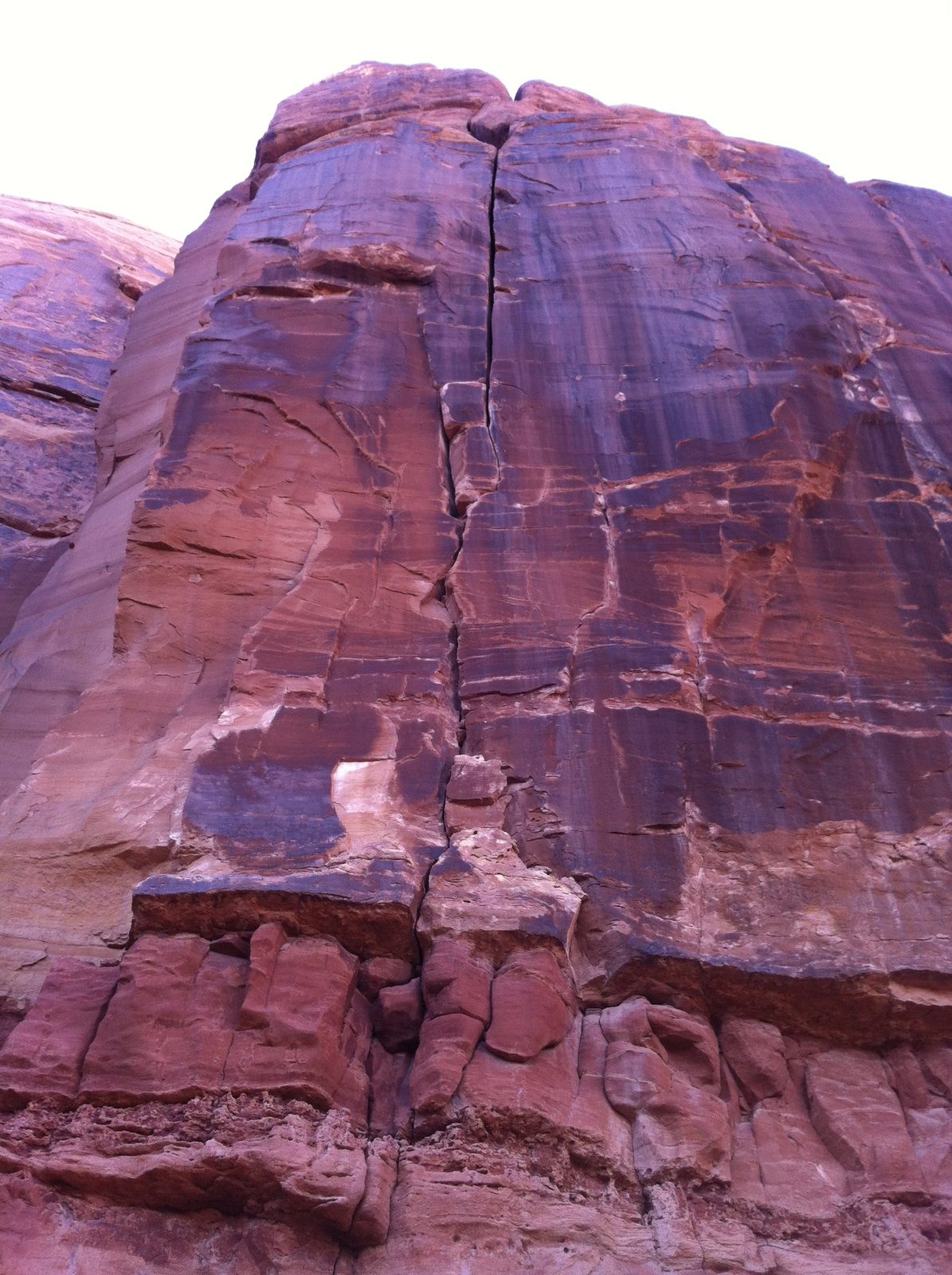 View of another hand/fist crack on Monolith Spire.