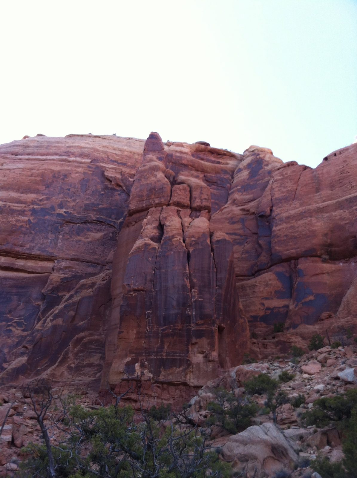 Monolith Spire, also known as The Catchers Mitt, for the vertical cracks that seemingly separate...