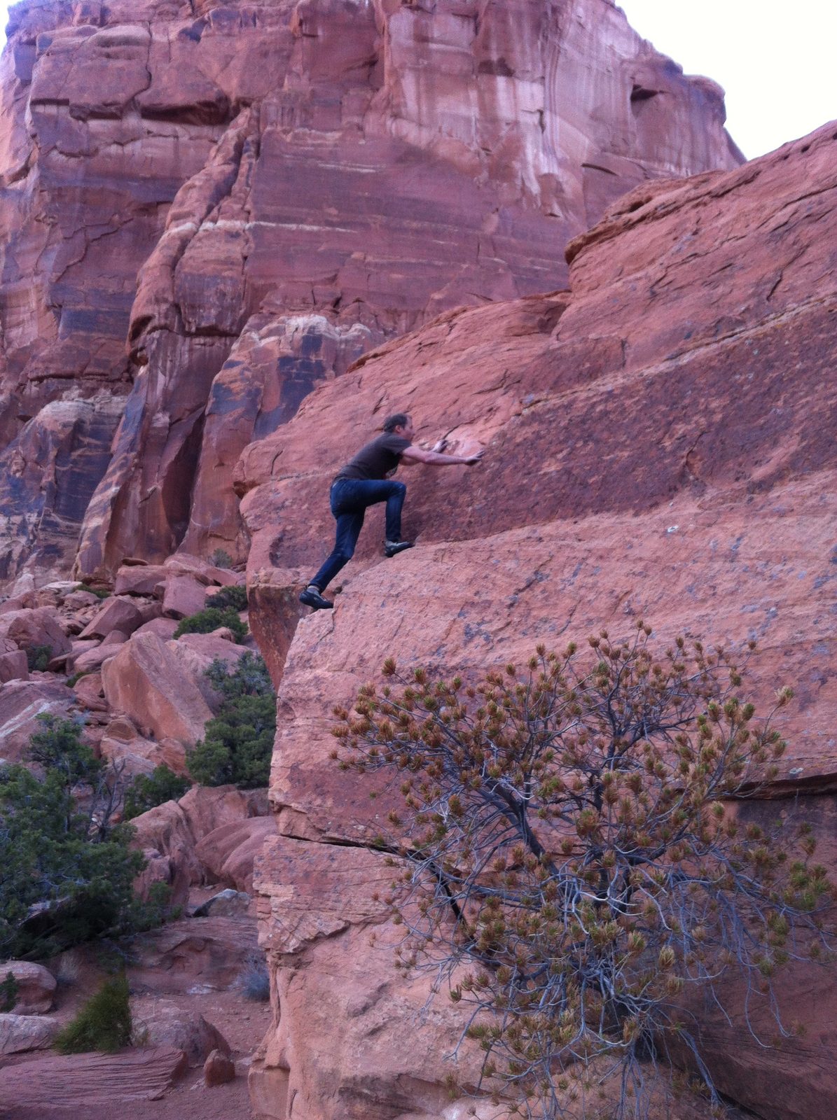 Going for the top (this part was easy).
