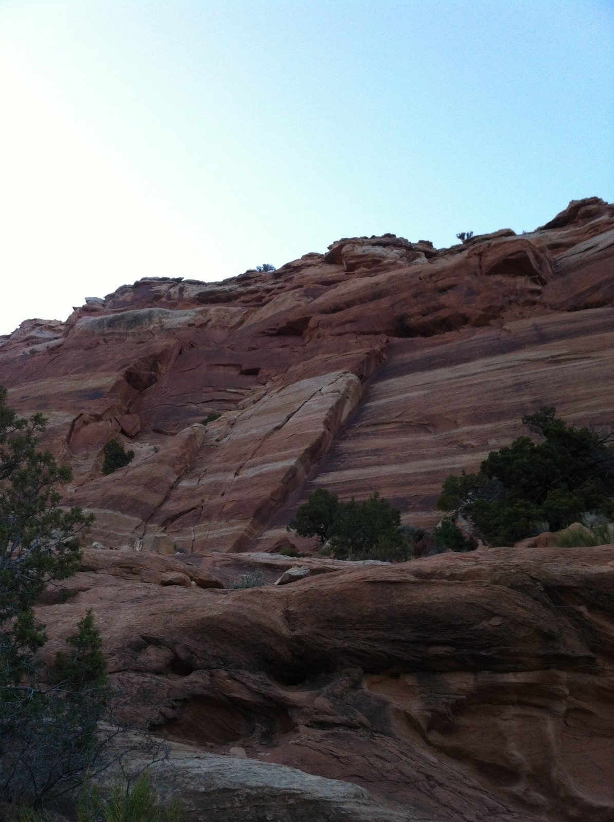 Some slabs along the approach.