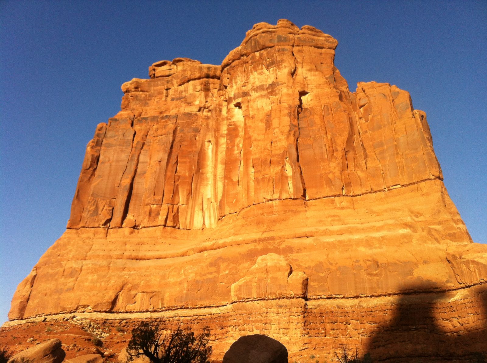 Courthouse Rock up close.