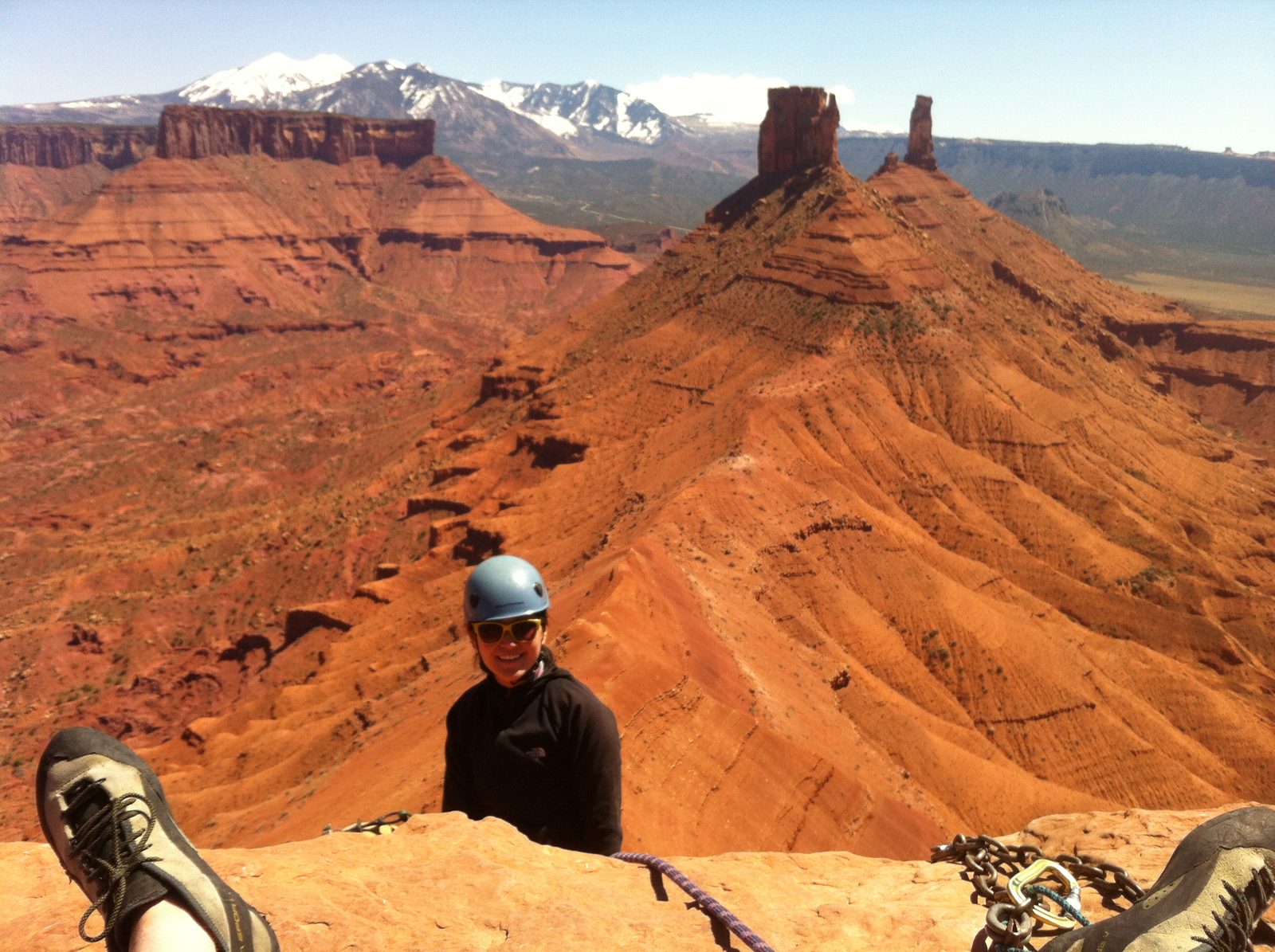 Monica, just a few feet below the rounded off summit of Sister Superior.