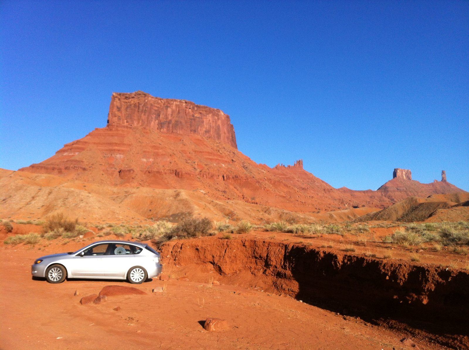 We made it back to the car! Sister Superior group is the funny little cluster of towers in the...