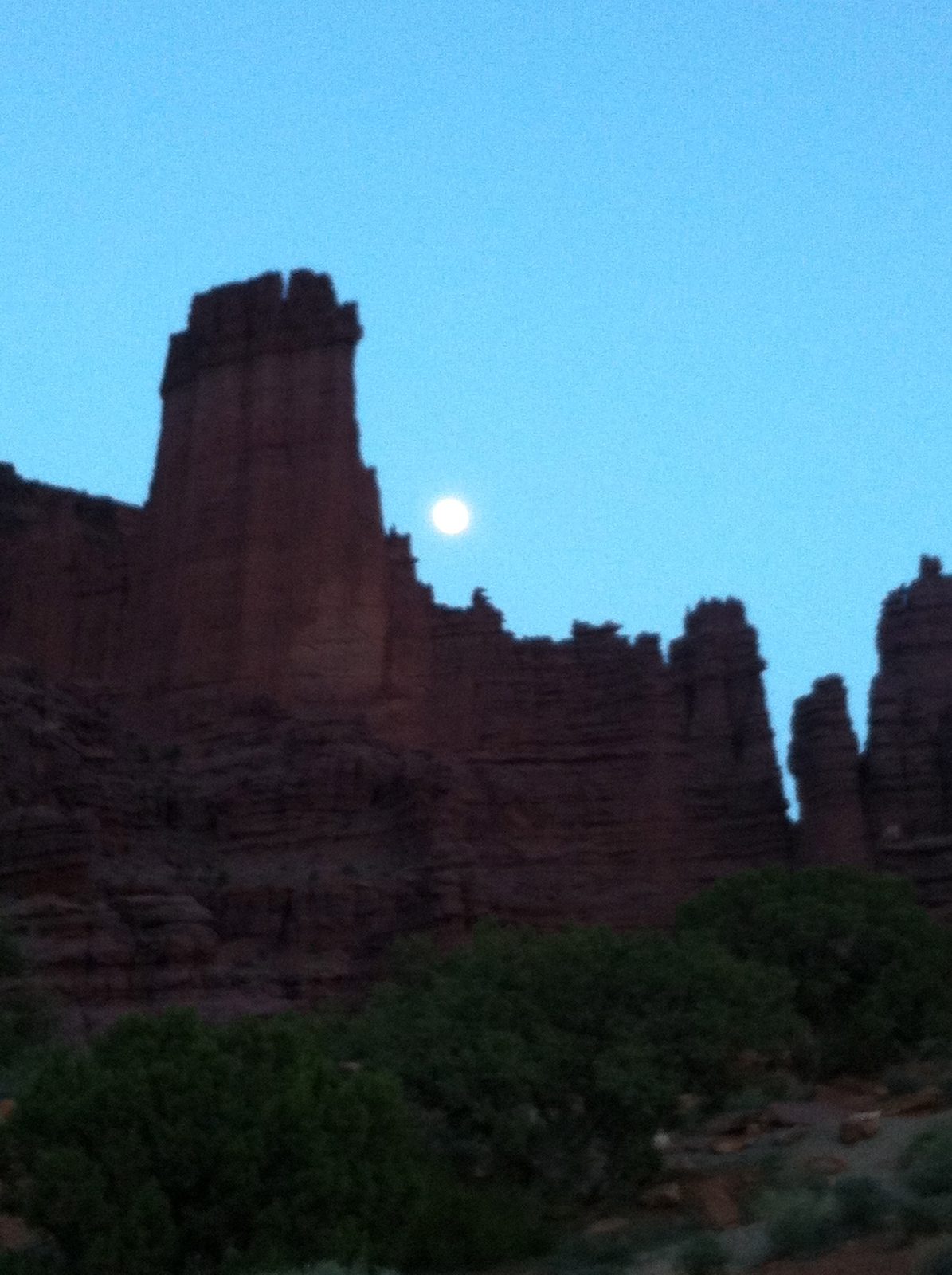 Moonrise over the the Towers