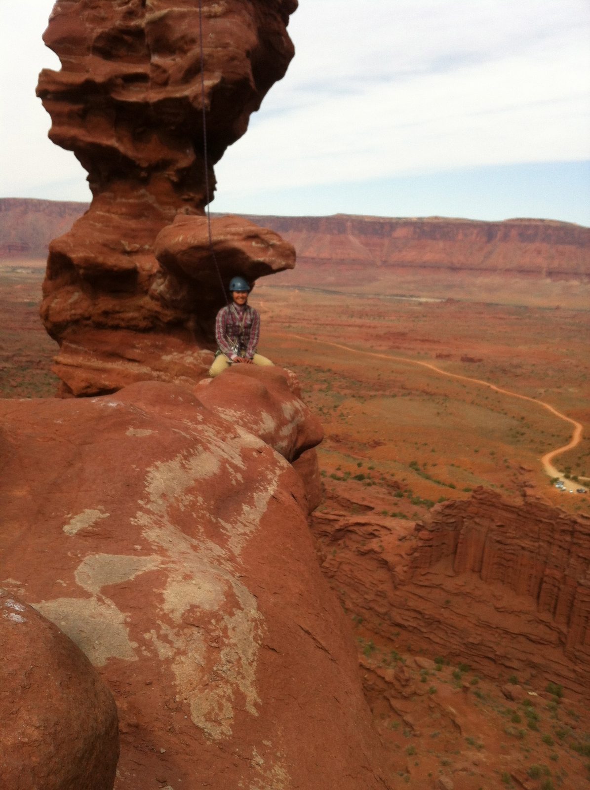 Back at the base of the corkscrew, under the Eagle's Head.