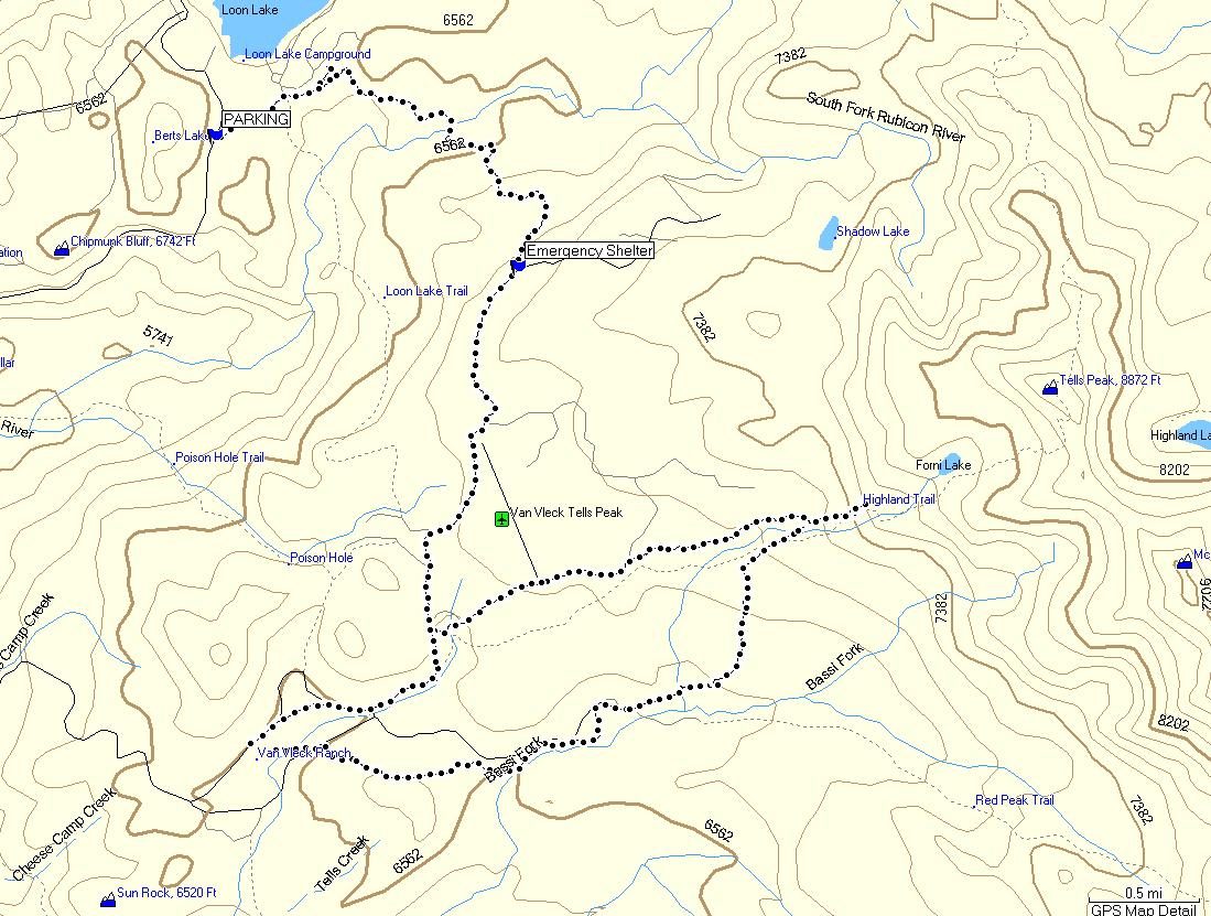 Our 3-day trip route. 