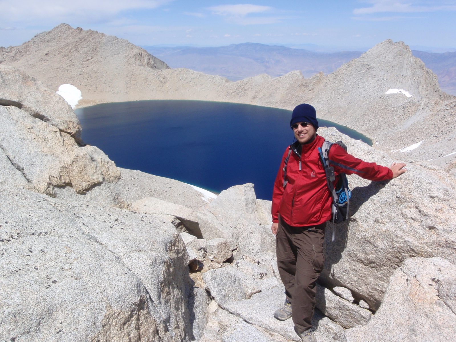 Joel, again with Tulainyo Lake in the background.
