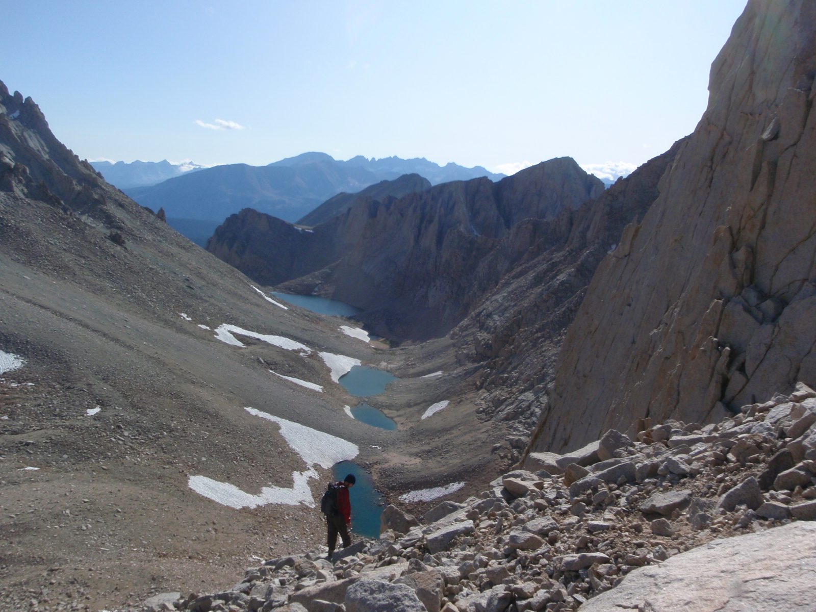 Joel, with a whole bunch of lakes that feed from Whitney Creek in the background.  I believe...