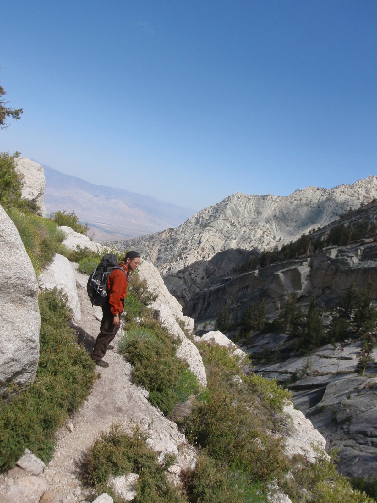 Joel, happier to be carrying a light pack.  Our peripatetic itinerary had the advantage that we...
