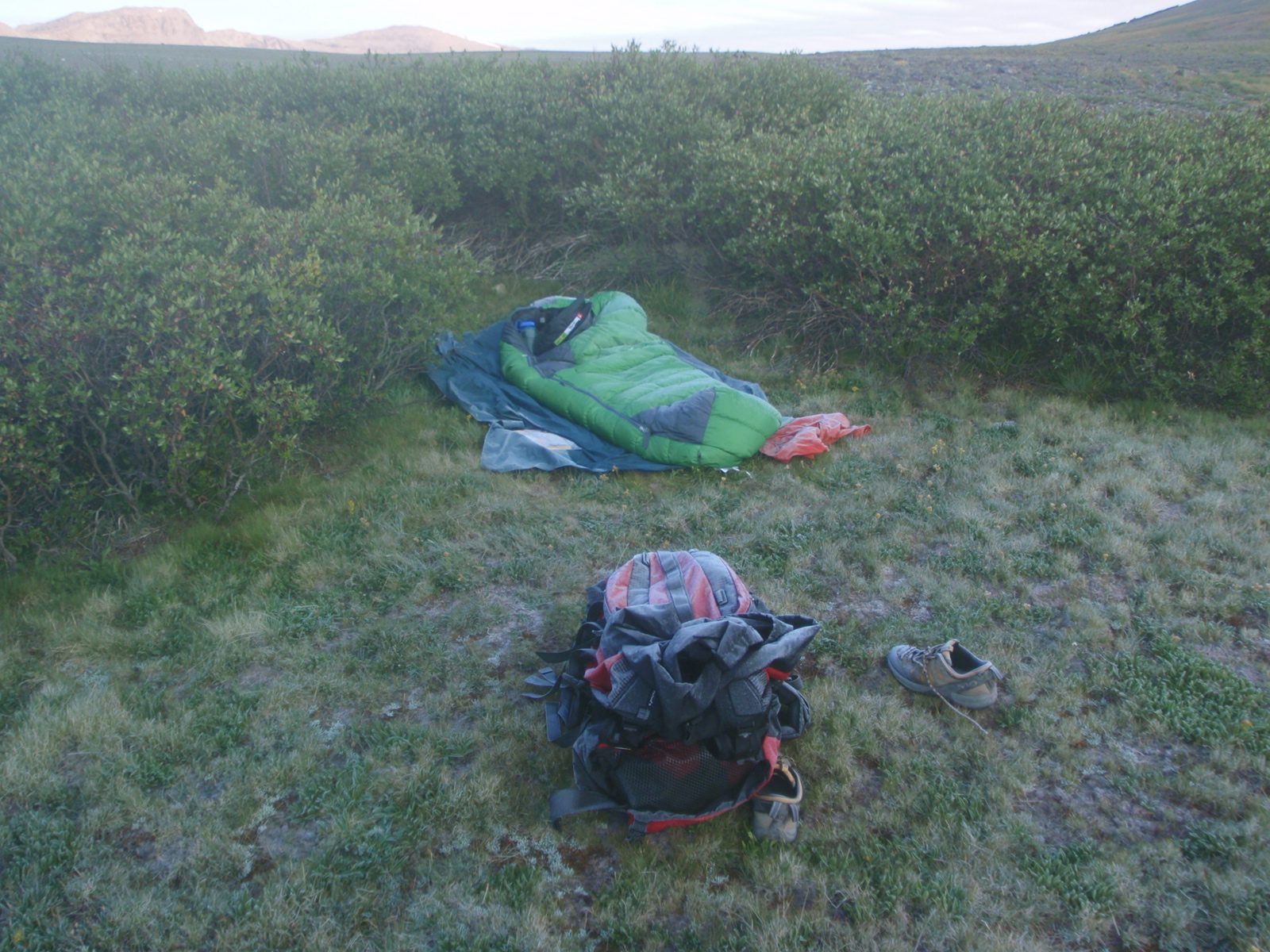 Here is what my campsite at Parker Pass (11,100 feet) looked like on Tuesday morning: covered in...