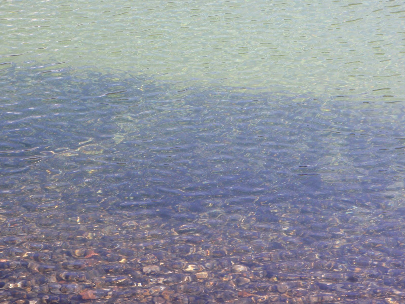 Very clear water.