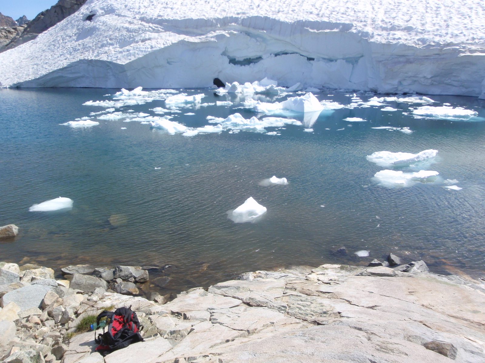 A shot from a few paces from farther ashore.  This is where my backpack was *after* I pulled it...