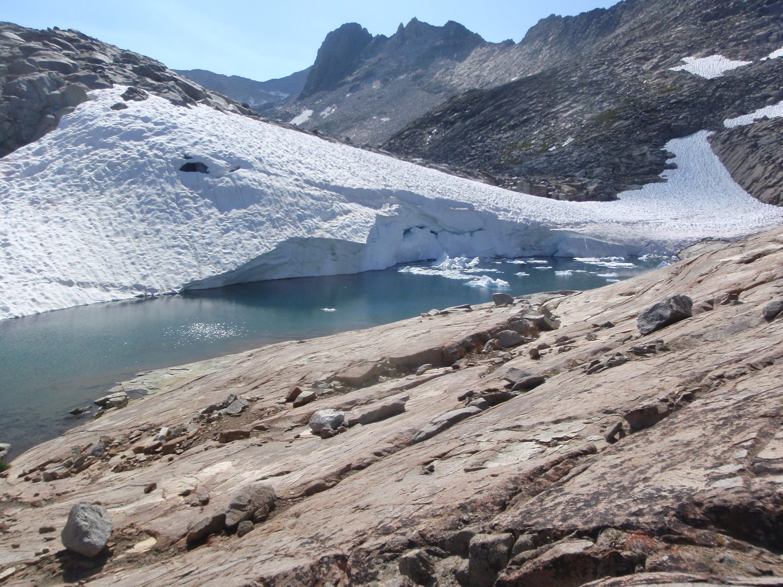 One more shot: I couldn't resist.  I love the way the glacier snakes down the slope like a...