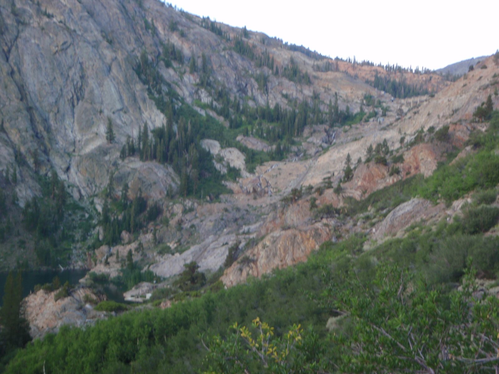 Believe it or not, there's a silly little cable car track going straight up the hillside,...