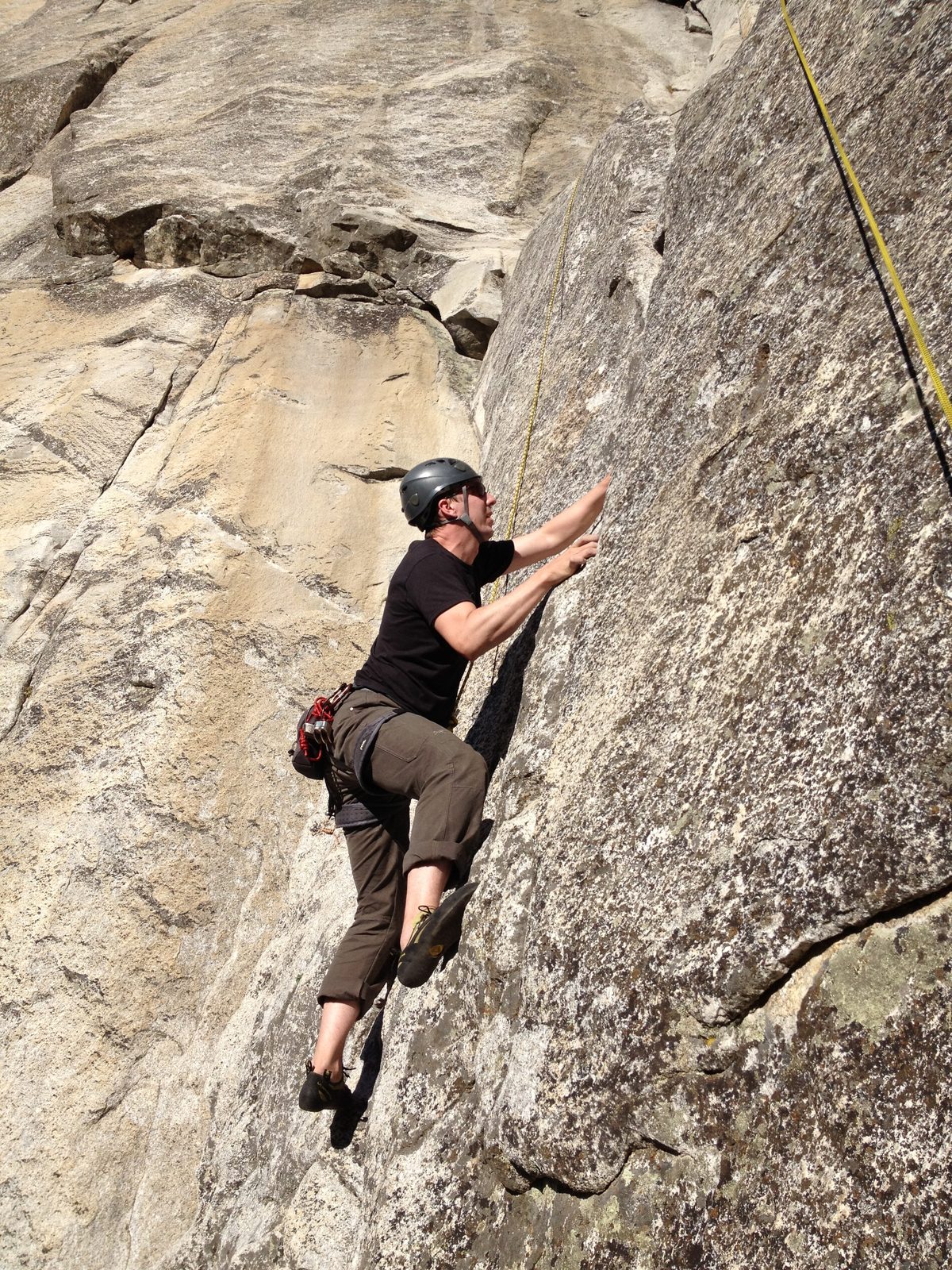 Joe, starting up Salathe Wall.