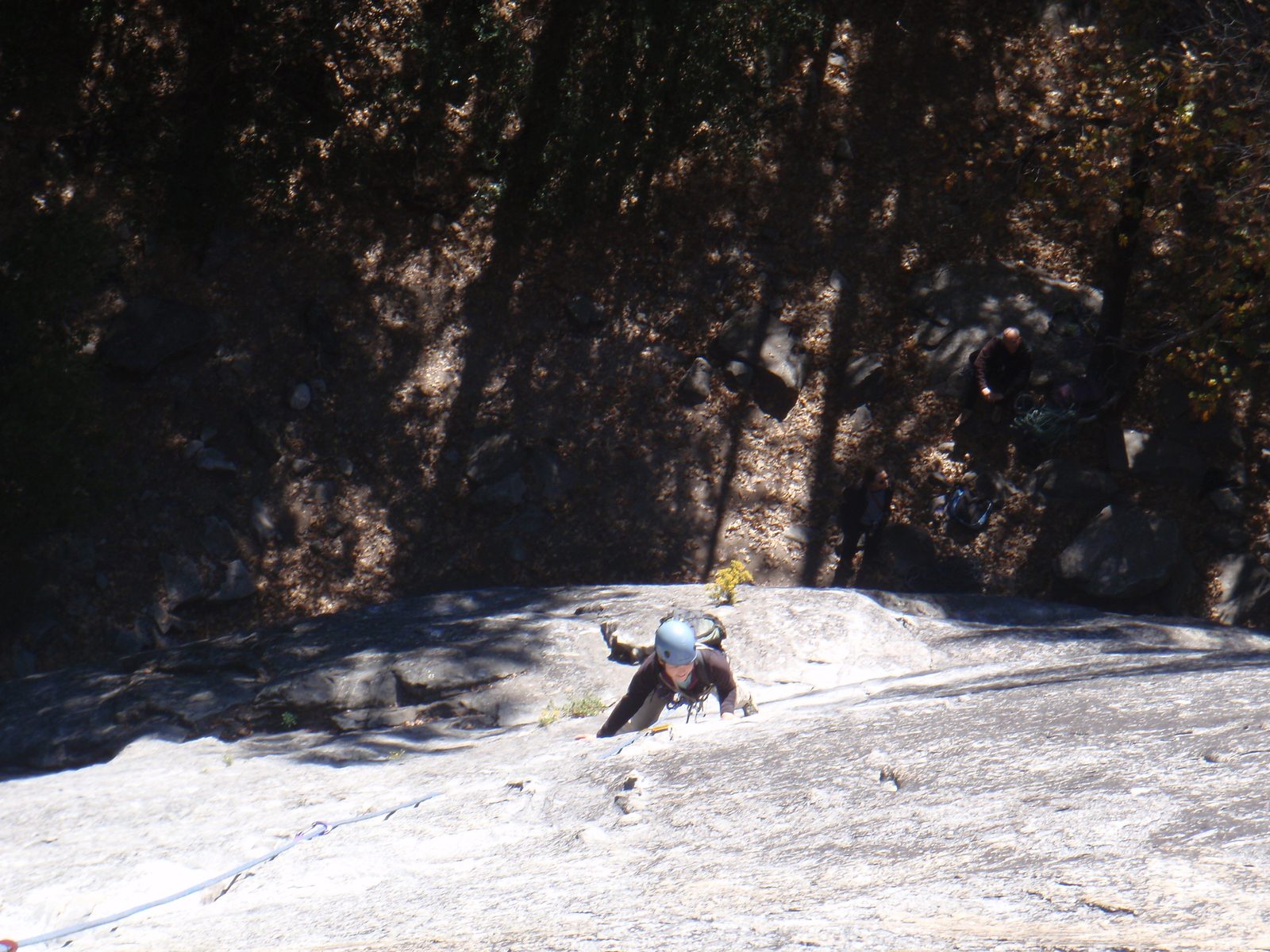On Saturday morning, the temperature in Upper Pines campground was in the mid-thirties, so...