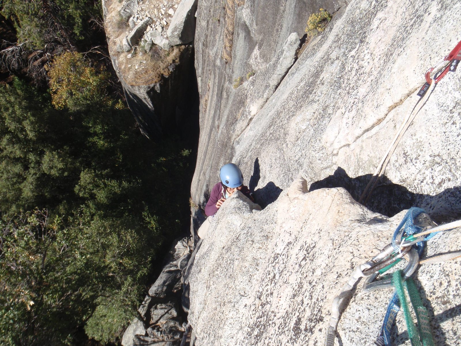 On Sunday morning, Monica and I got out early to get in line for the extremely popular climb...