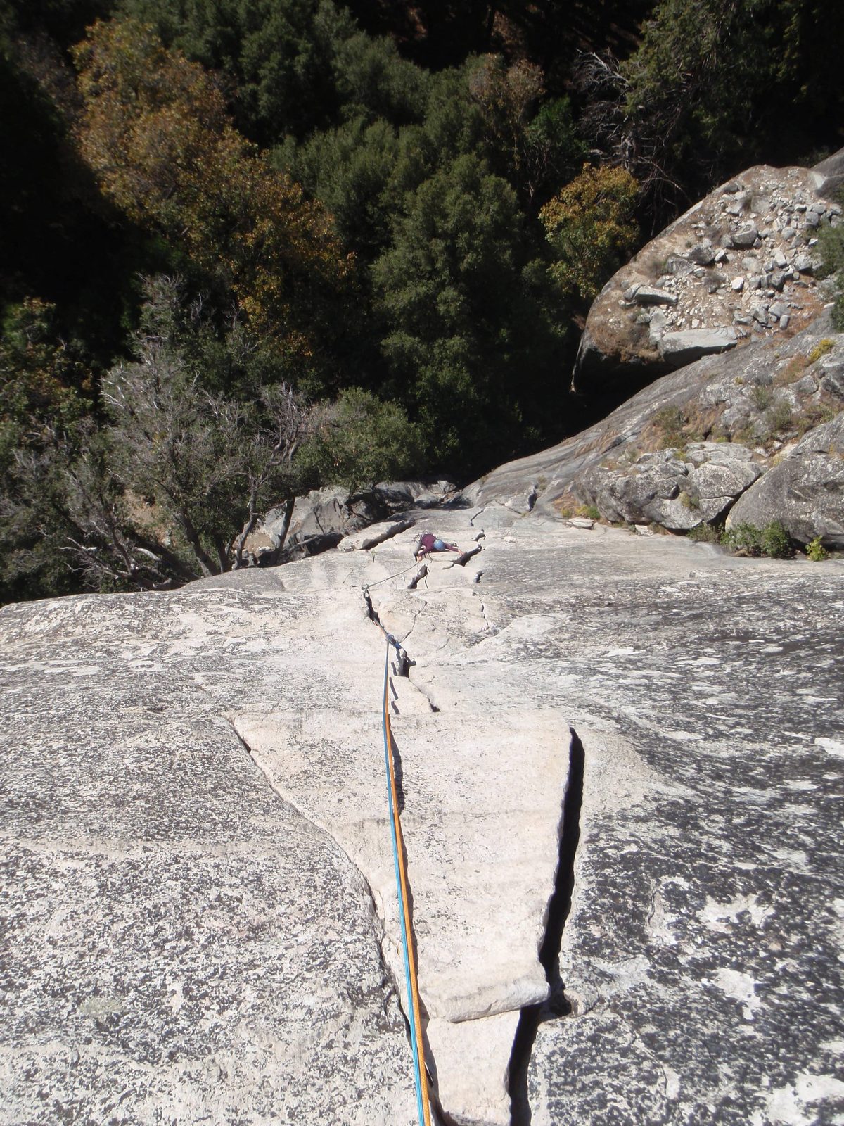 Pitch 2 of Bishop's Terrace was the real business. Steep, sustained finger and hand cracks...
