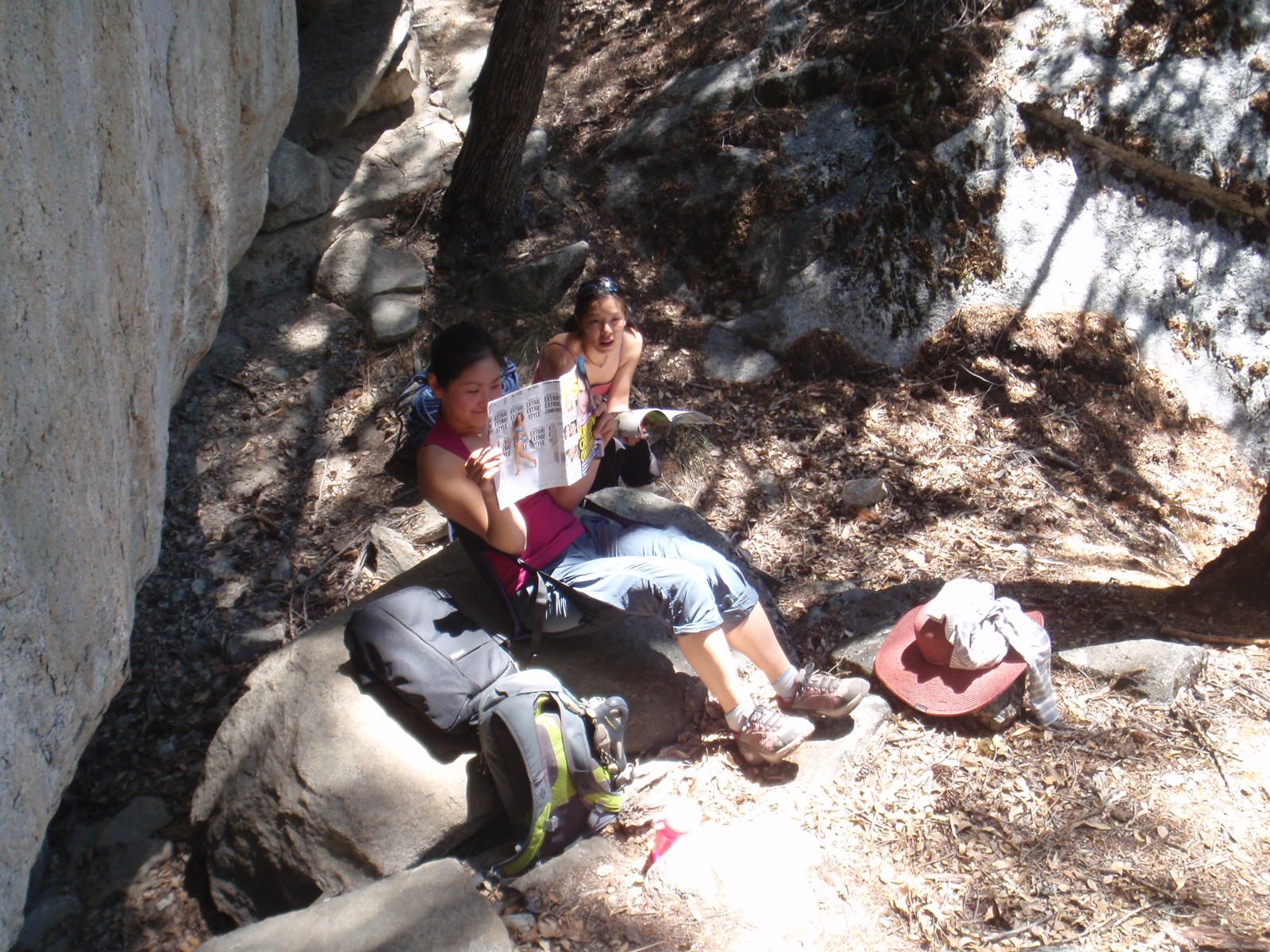 At which point the ladies unfolded their camp chairs and produced tabloid periodicals to pass...