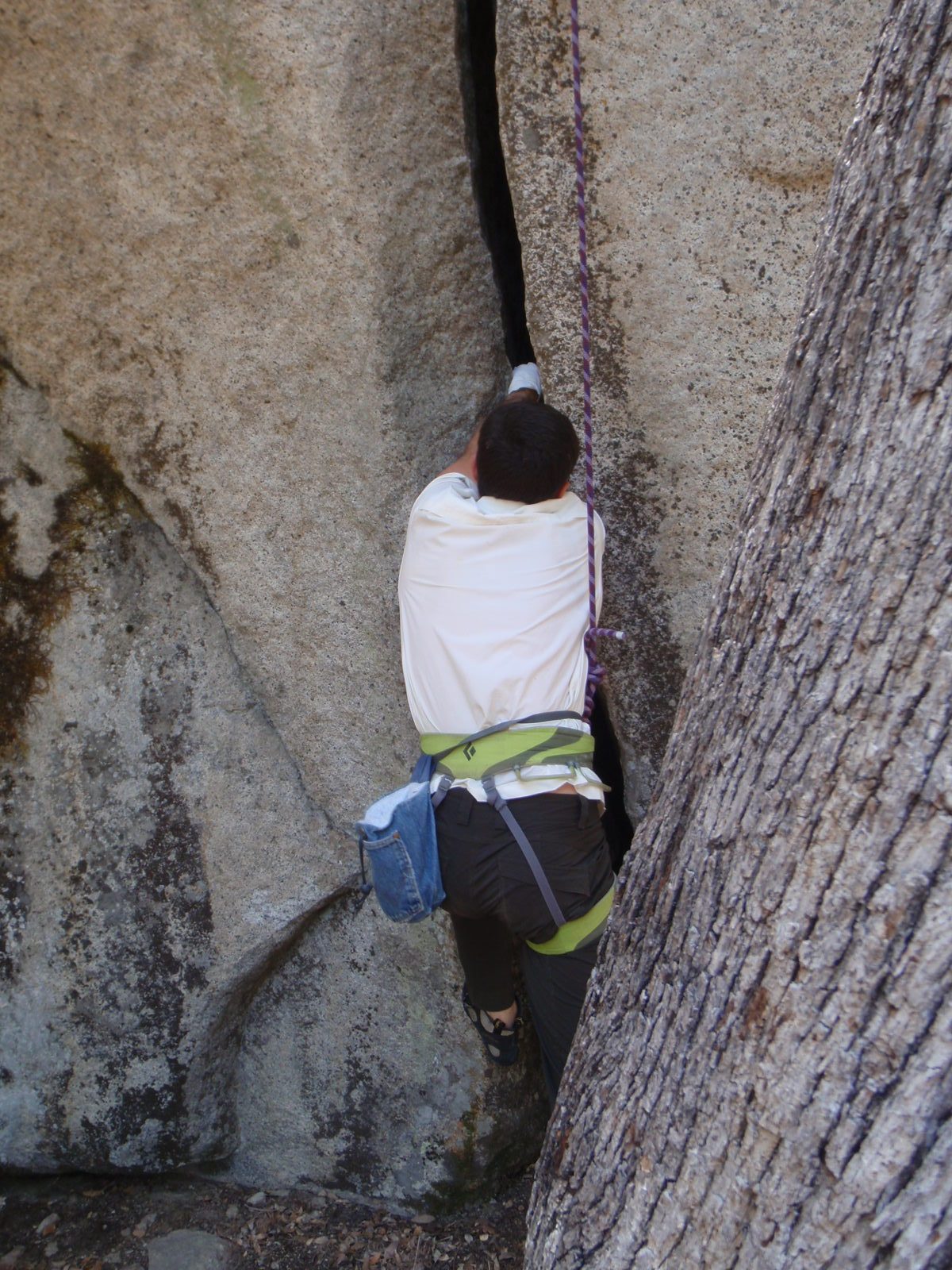 The climb, named - appropriately enough - Bad Ass Momma, is a 5.11d off-width. Described so...