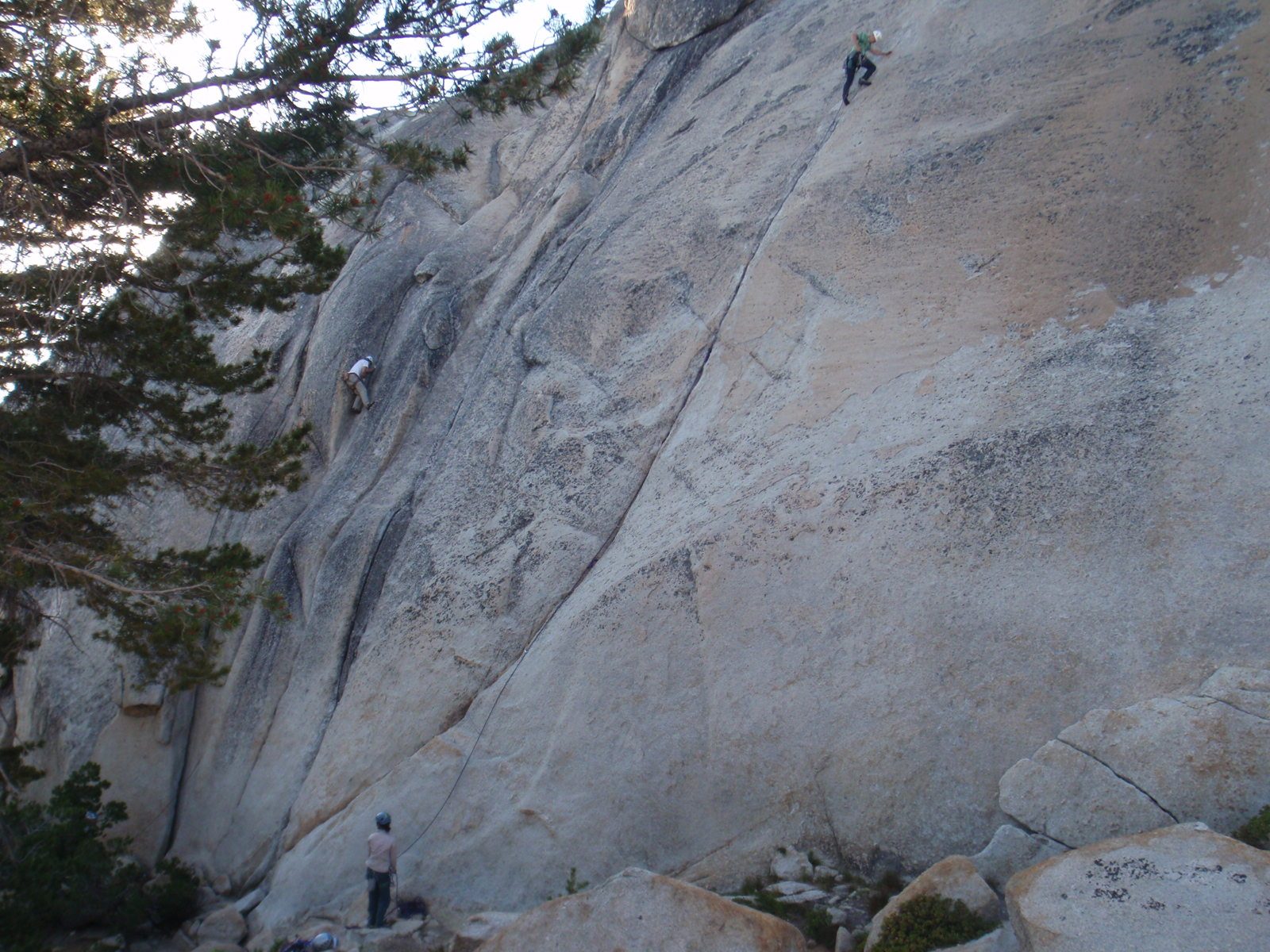 Jay backed down near the top of the route, since he weren't sure his edging skills were up to...