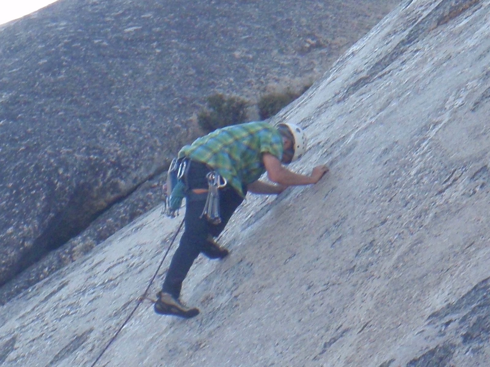 Trying a high step.