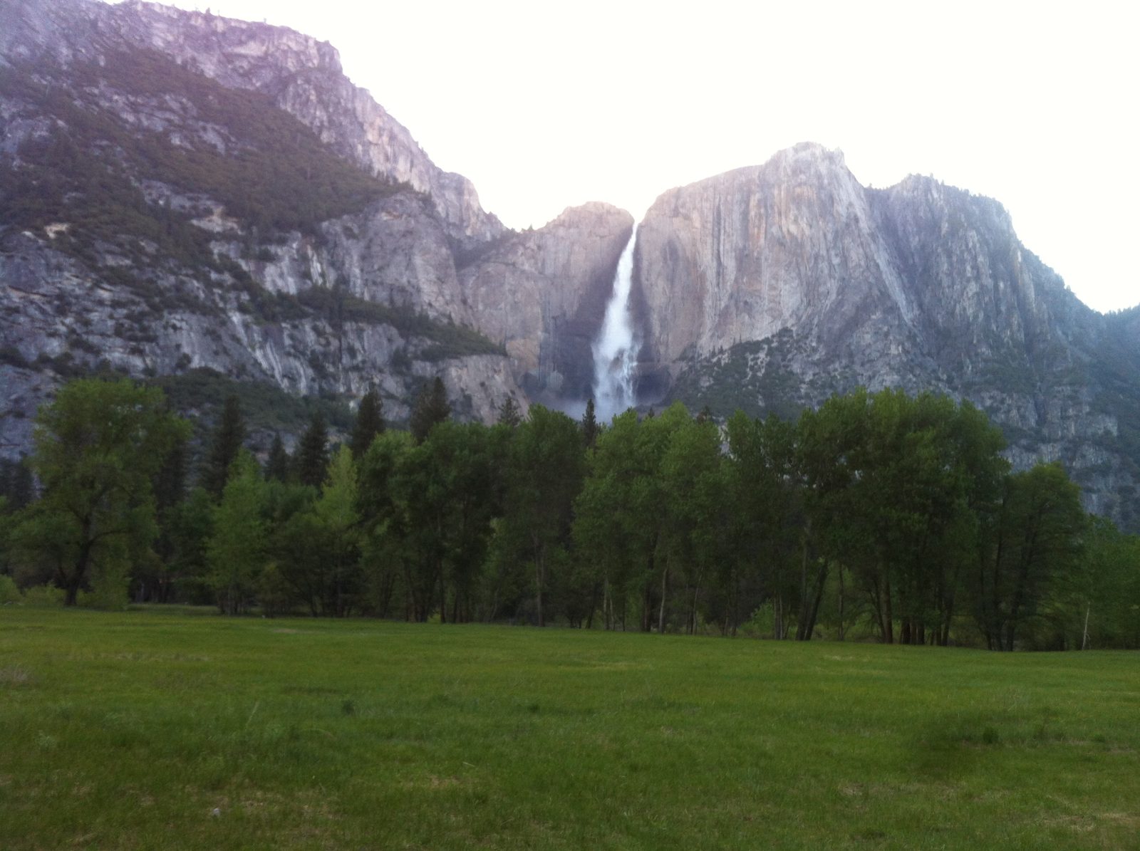Yosemite Falls was raging and the Merced river was brimming.
