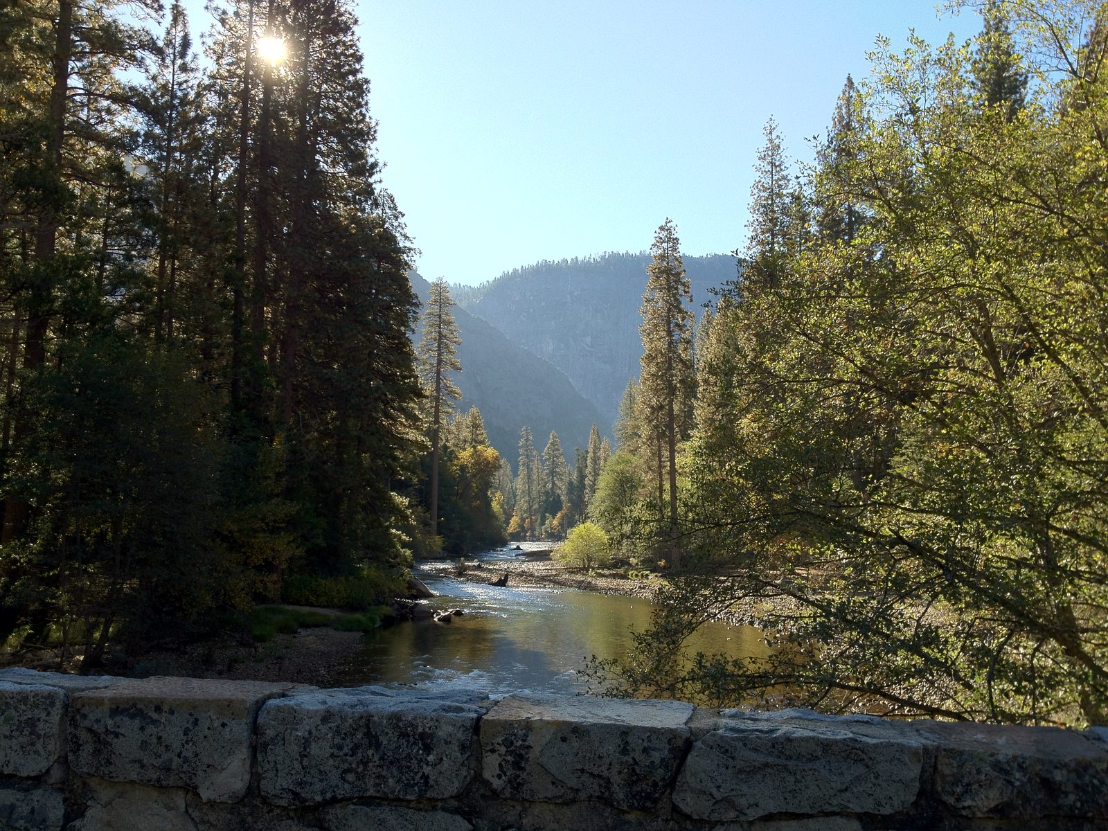Crossing the Merced River.