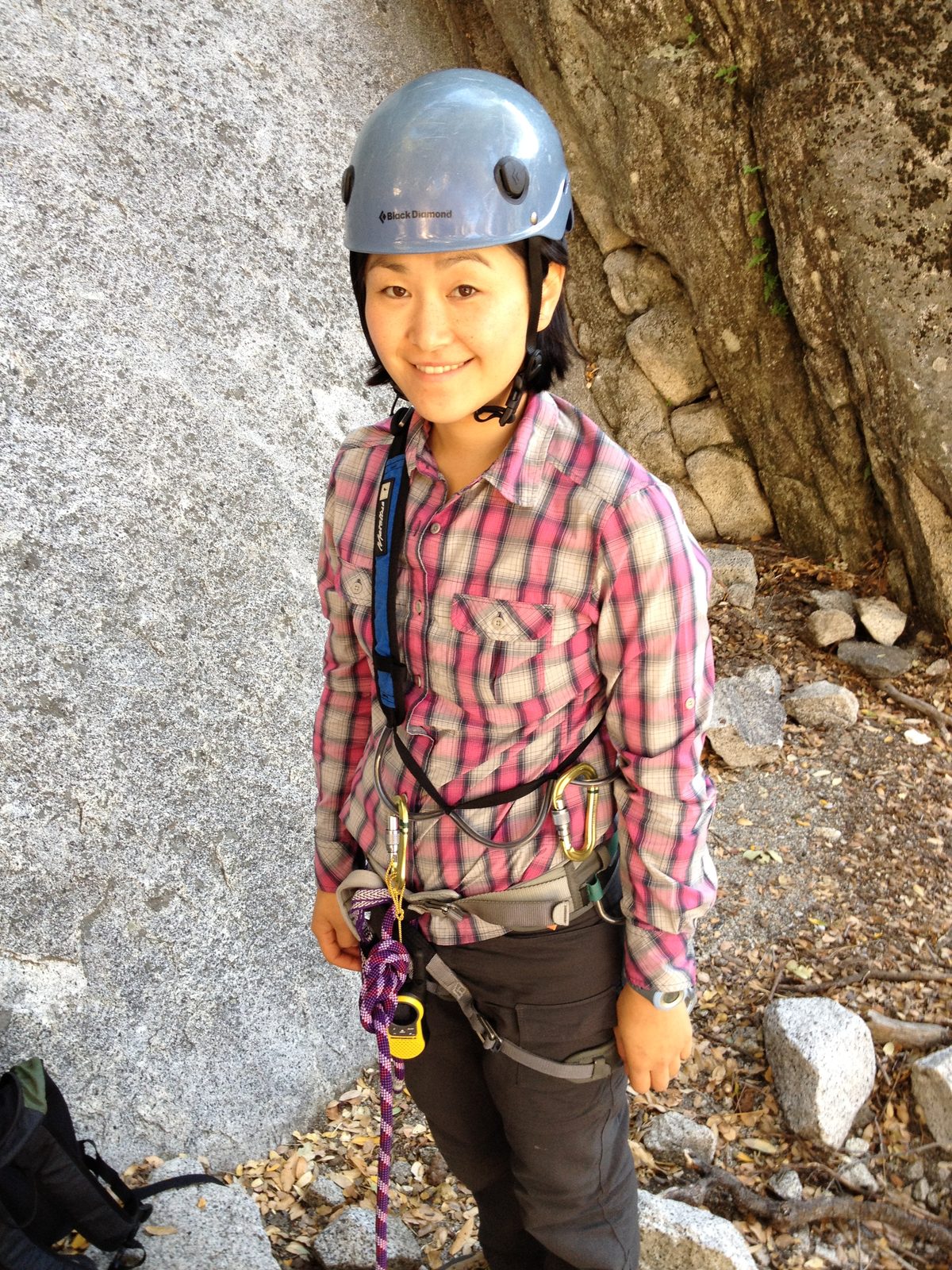 Monica, ready to start Super Slide.