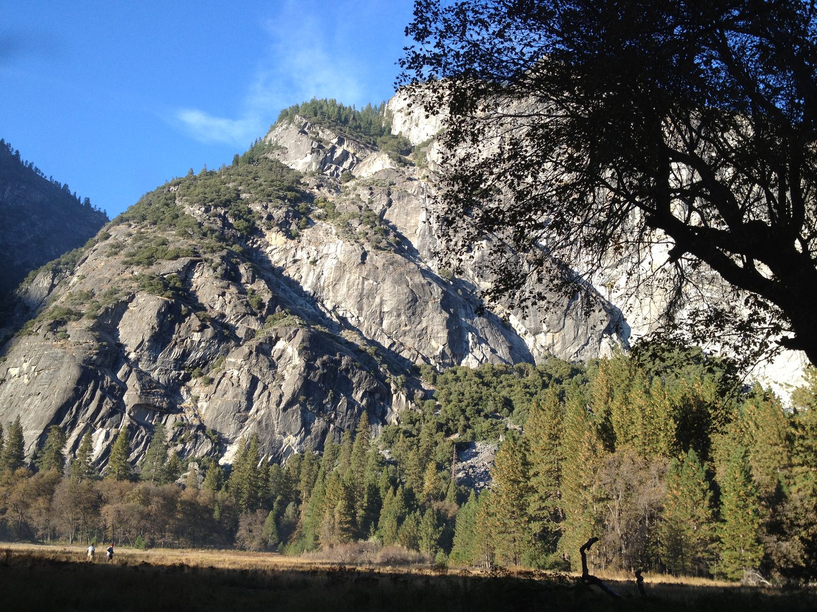 View of Church Bowl and Bishop's Terrace (5.8) which we would climb the following weekend, which...