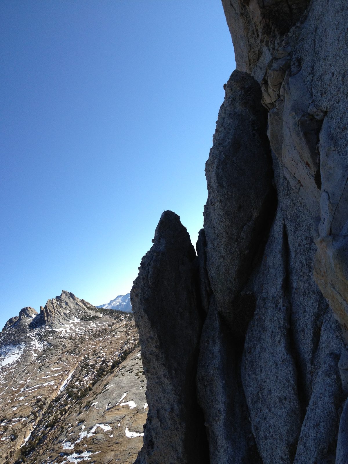 Into the shade at the top of pitch 3.