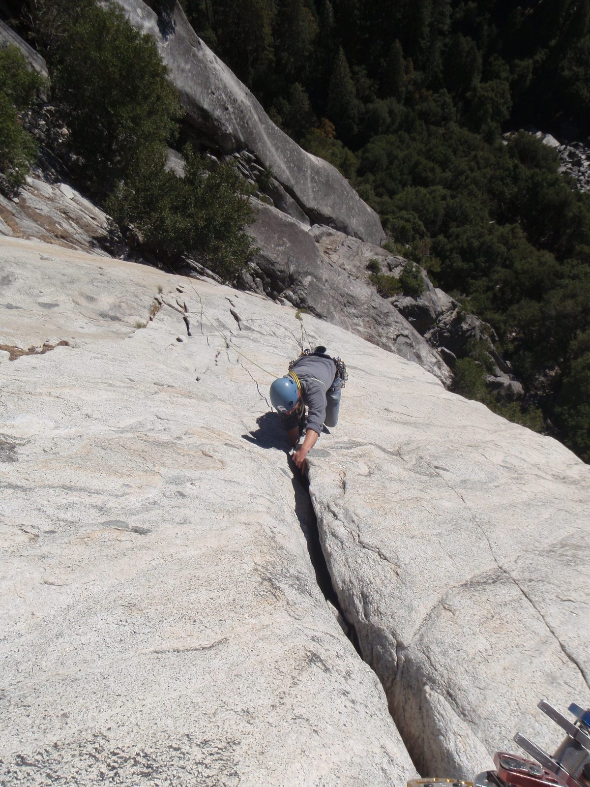 Reaching for another jam on pitch 3 of Super Slide.