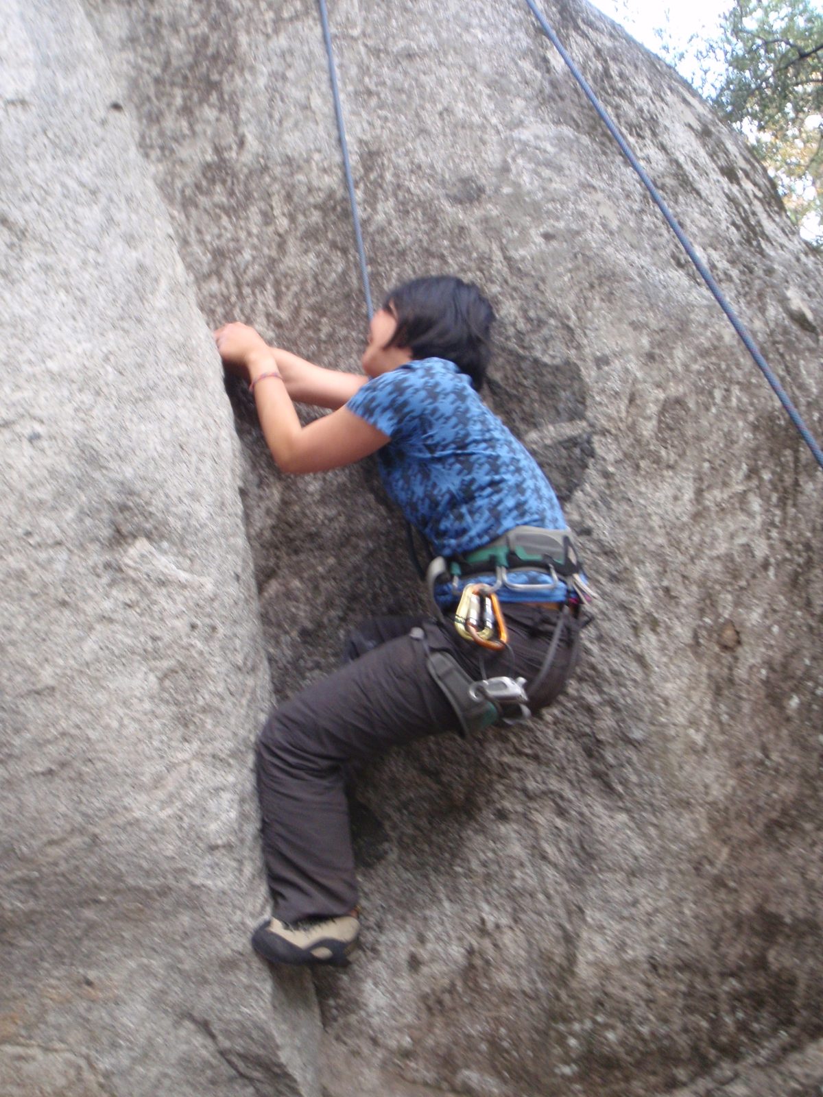 Monica climbing Conductor (5.10d)