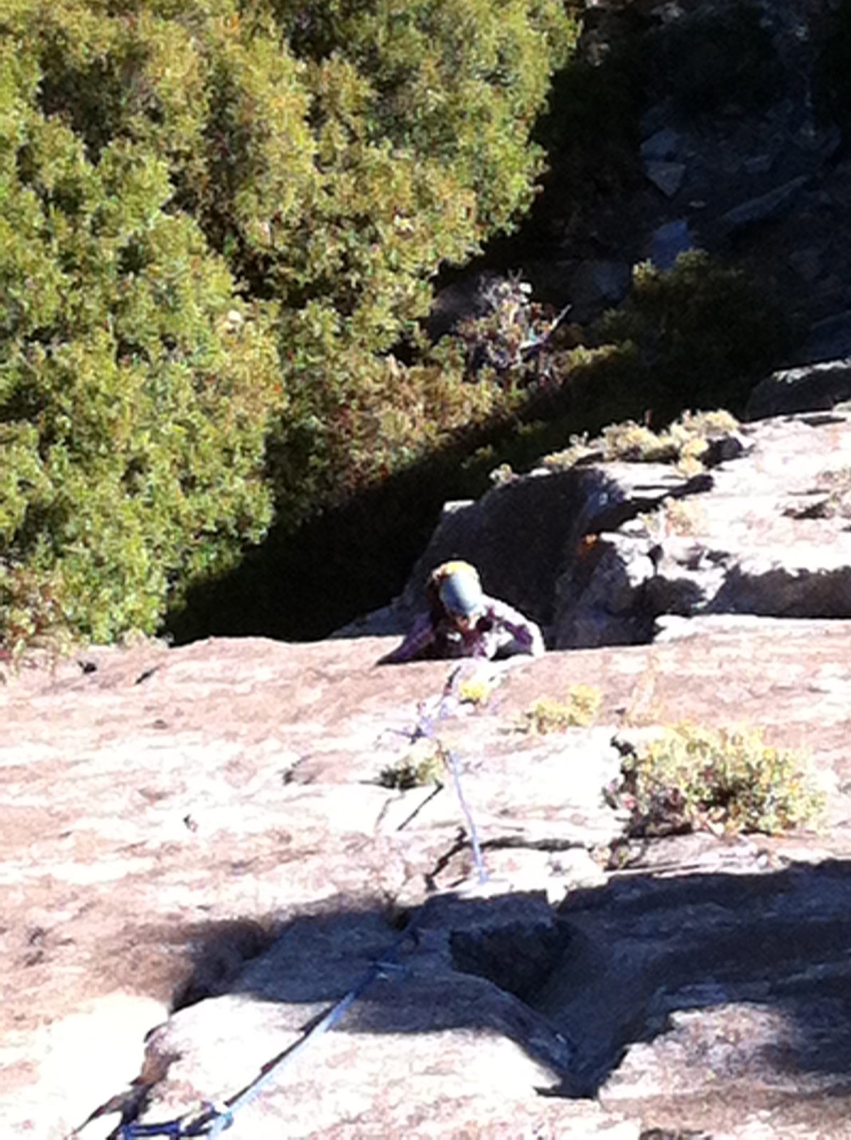 Monica, having fun on the sustained second pitch.