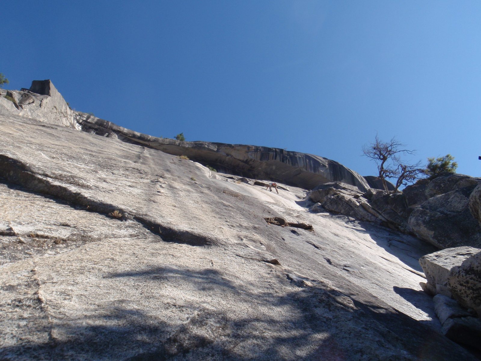 View from the top of pitch 8: The party above us (Jesse and "Beach" - we would up talking a lot...