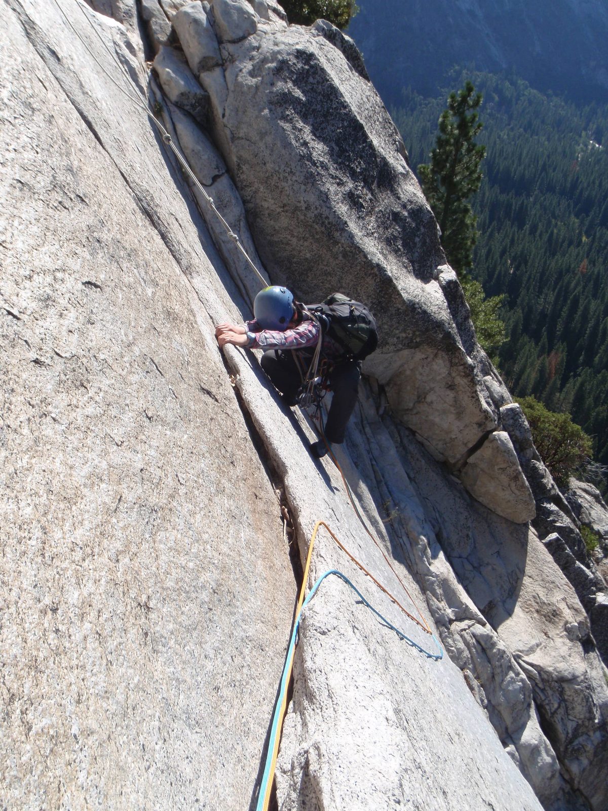 Getting feet up higher. At this point Monica wanted me to pull in all the slack, so no more...