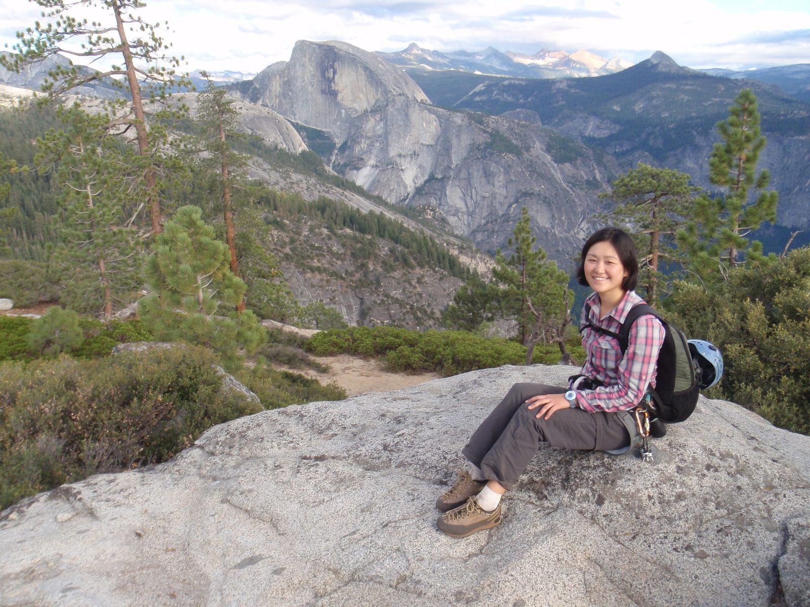 Monica and Half Dome.
