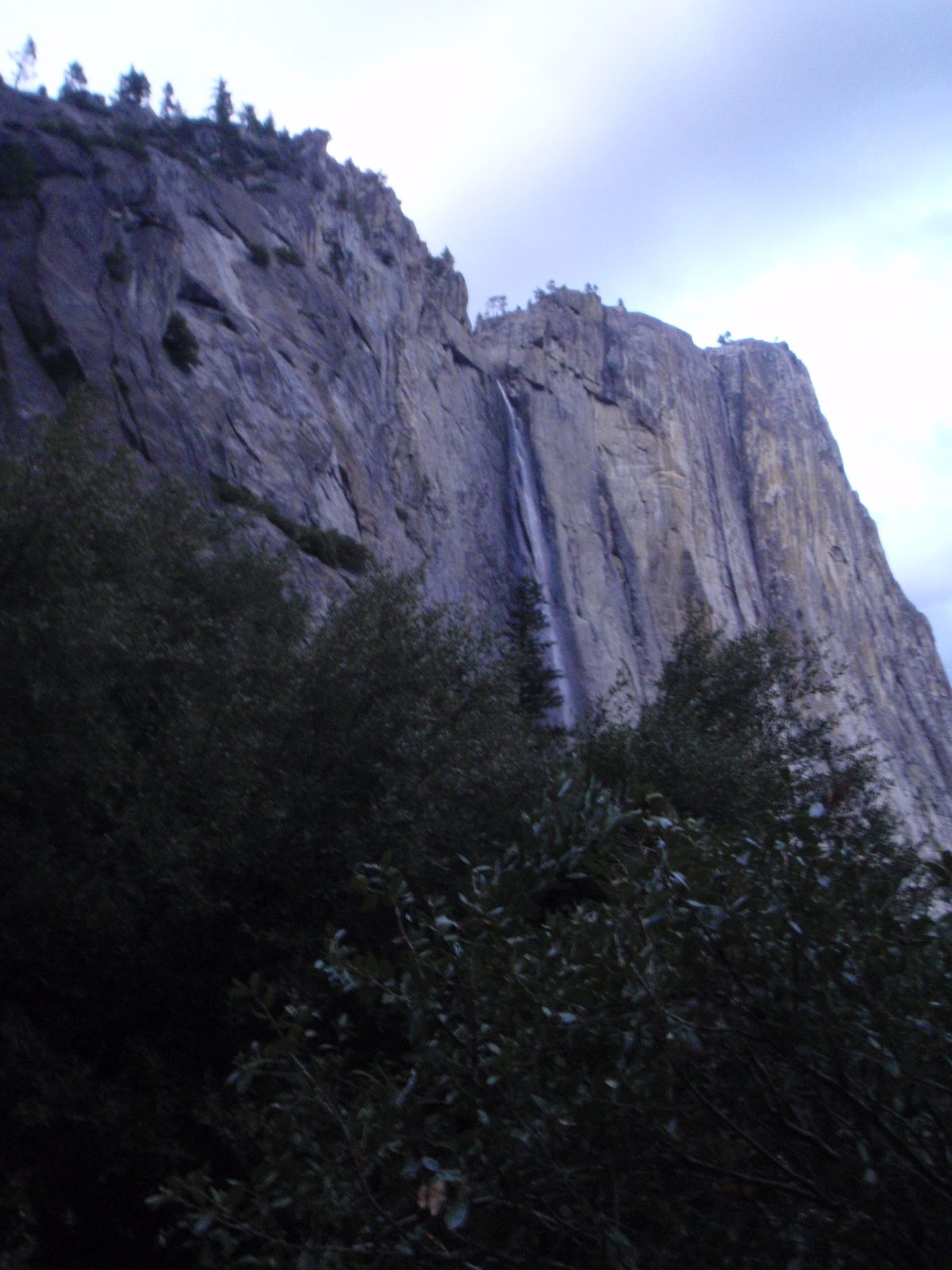 Yosemite Falls just before dark.