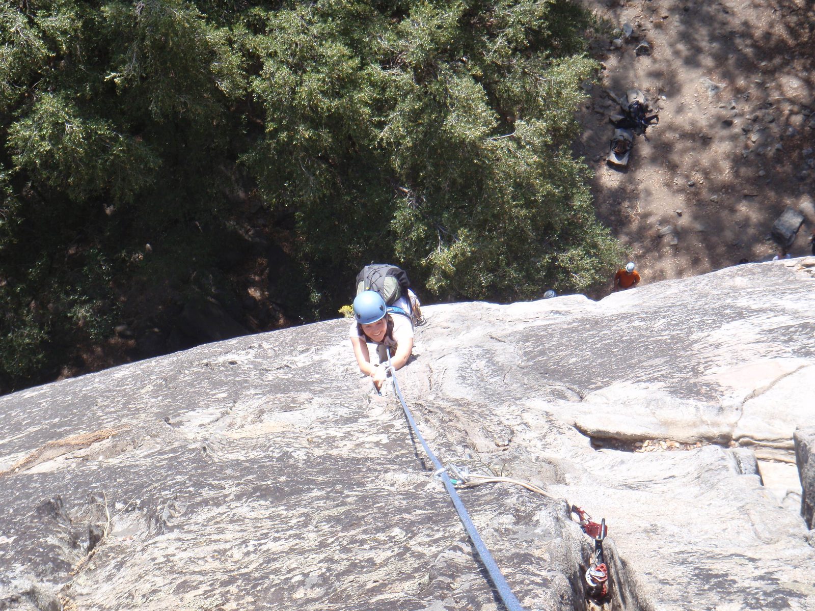 Monica stacking hands on the wider second half of the first pitch of After 7.