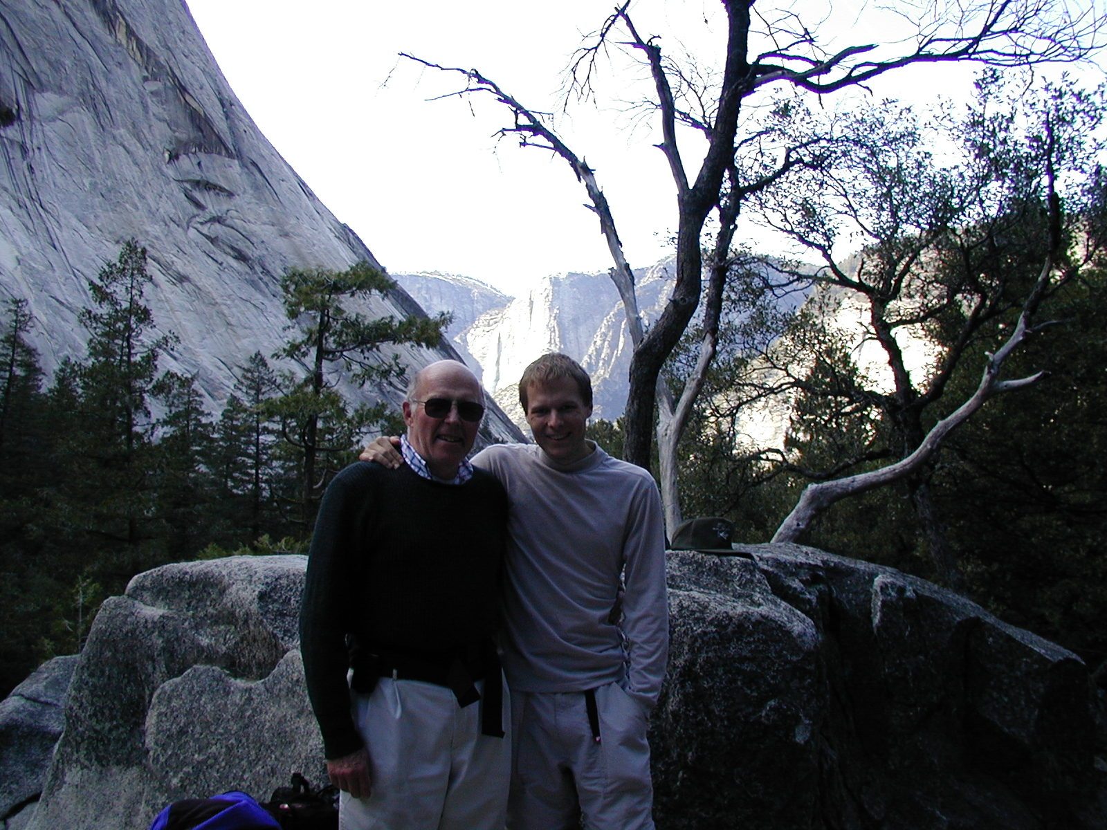 Dad and John somewhere along the JMT / Mist Trail.