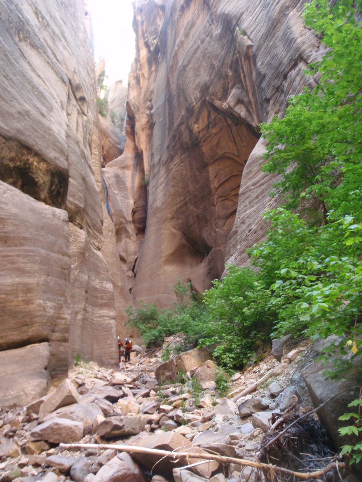 Starting the 2-day hike out from the bottom of Kolob Canyon.  There is a one-day short-cut exit...