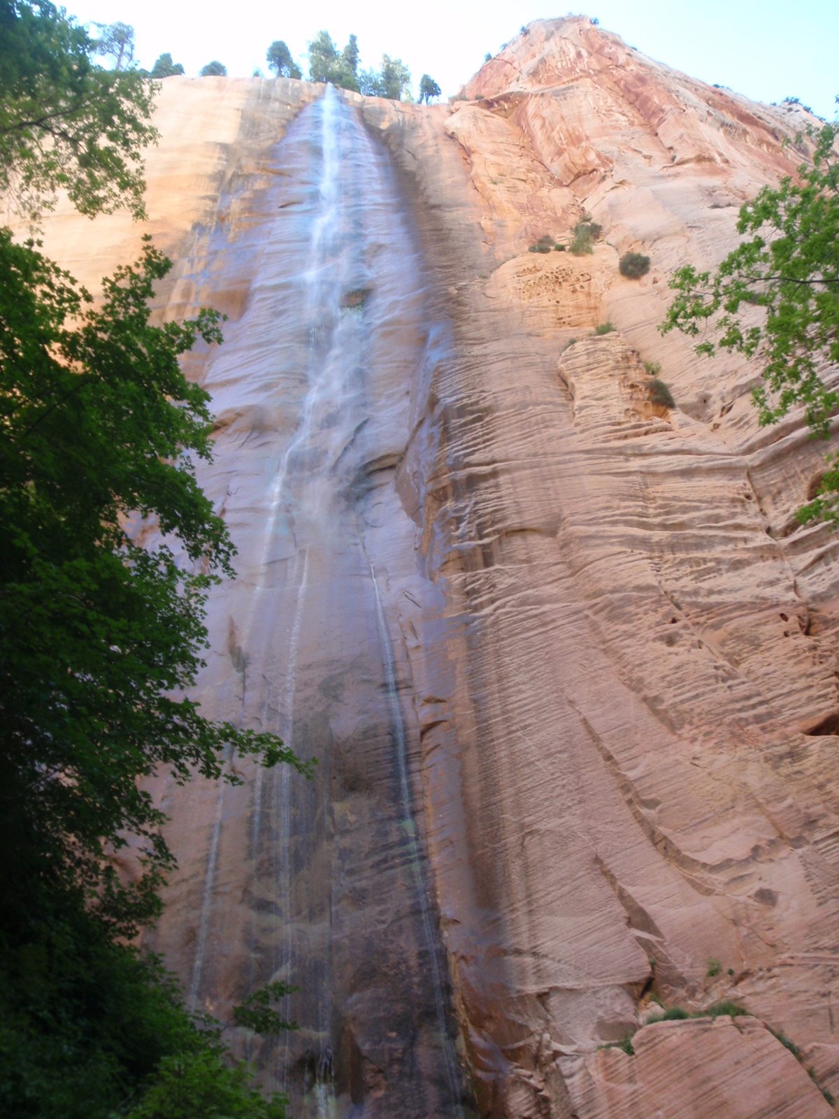 Looking straight up the falls.
