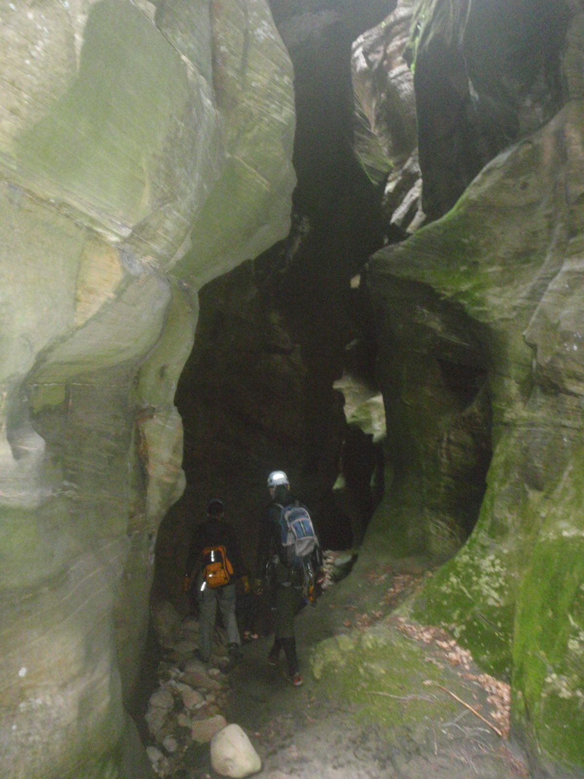 Monica and Andy head into the most dramatic section of narrows, which as the guide book...
