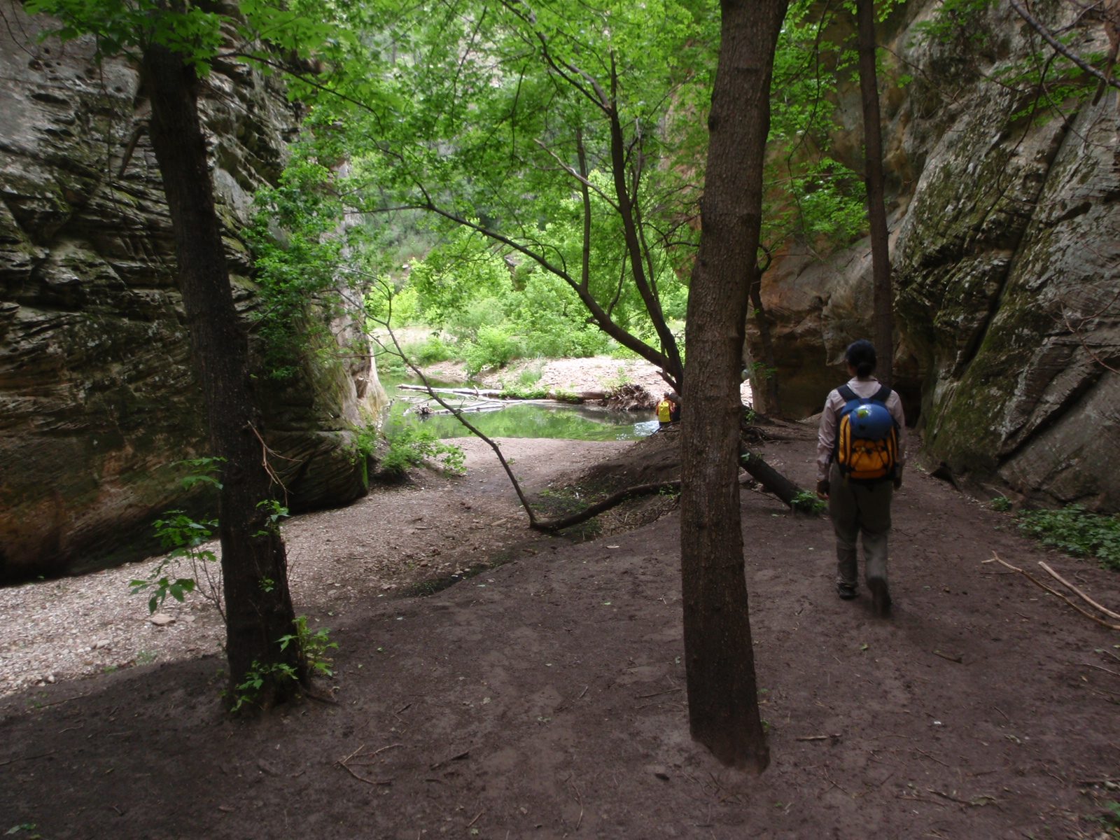 Checking out the exit to tomorrow's canyon: Sundance.  It seems we missed our exit and must turn around.