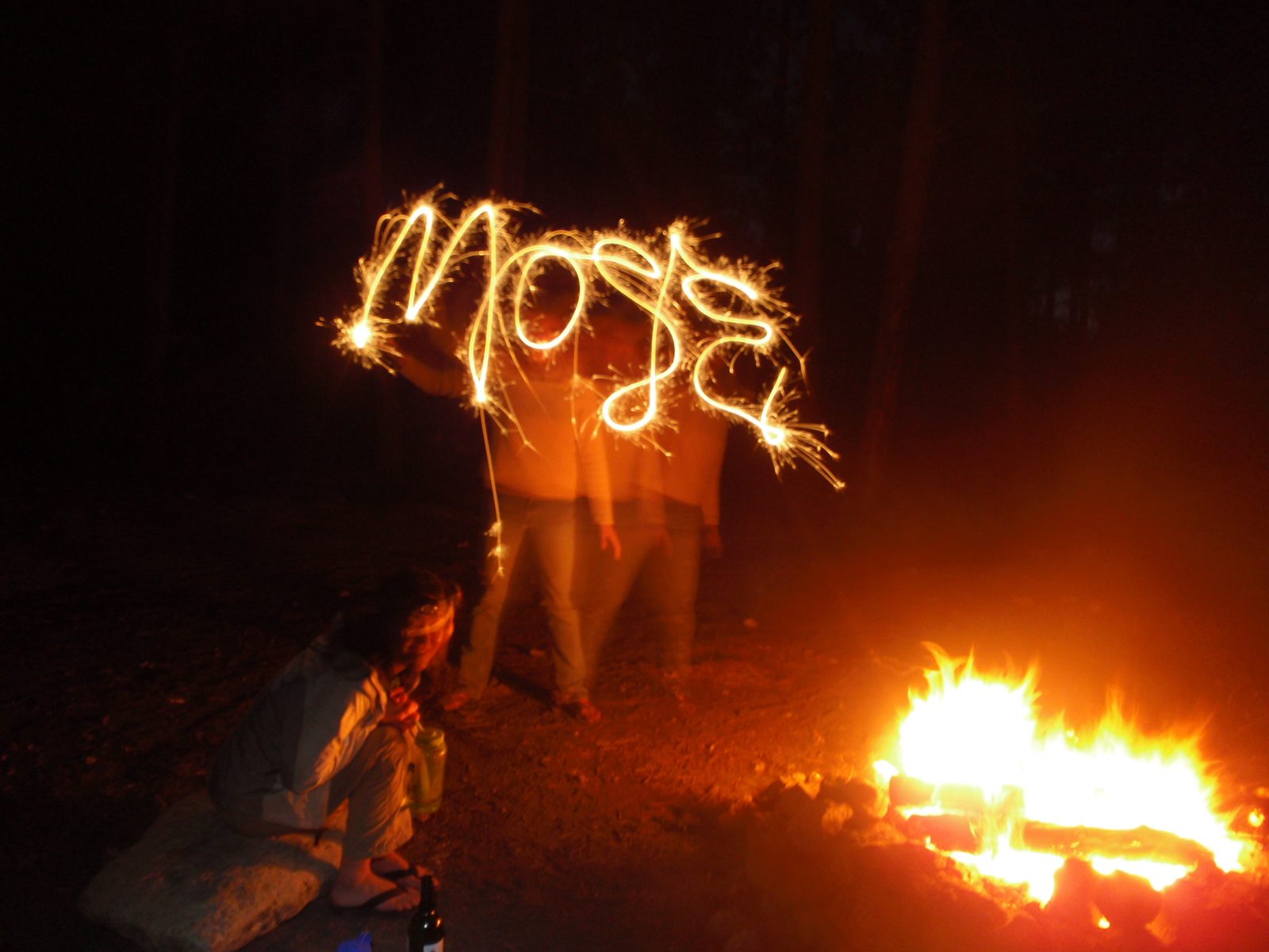 Meredith attempts to spell her last name (Moseley).  (Monica at bottom left.)