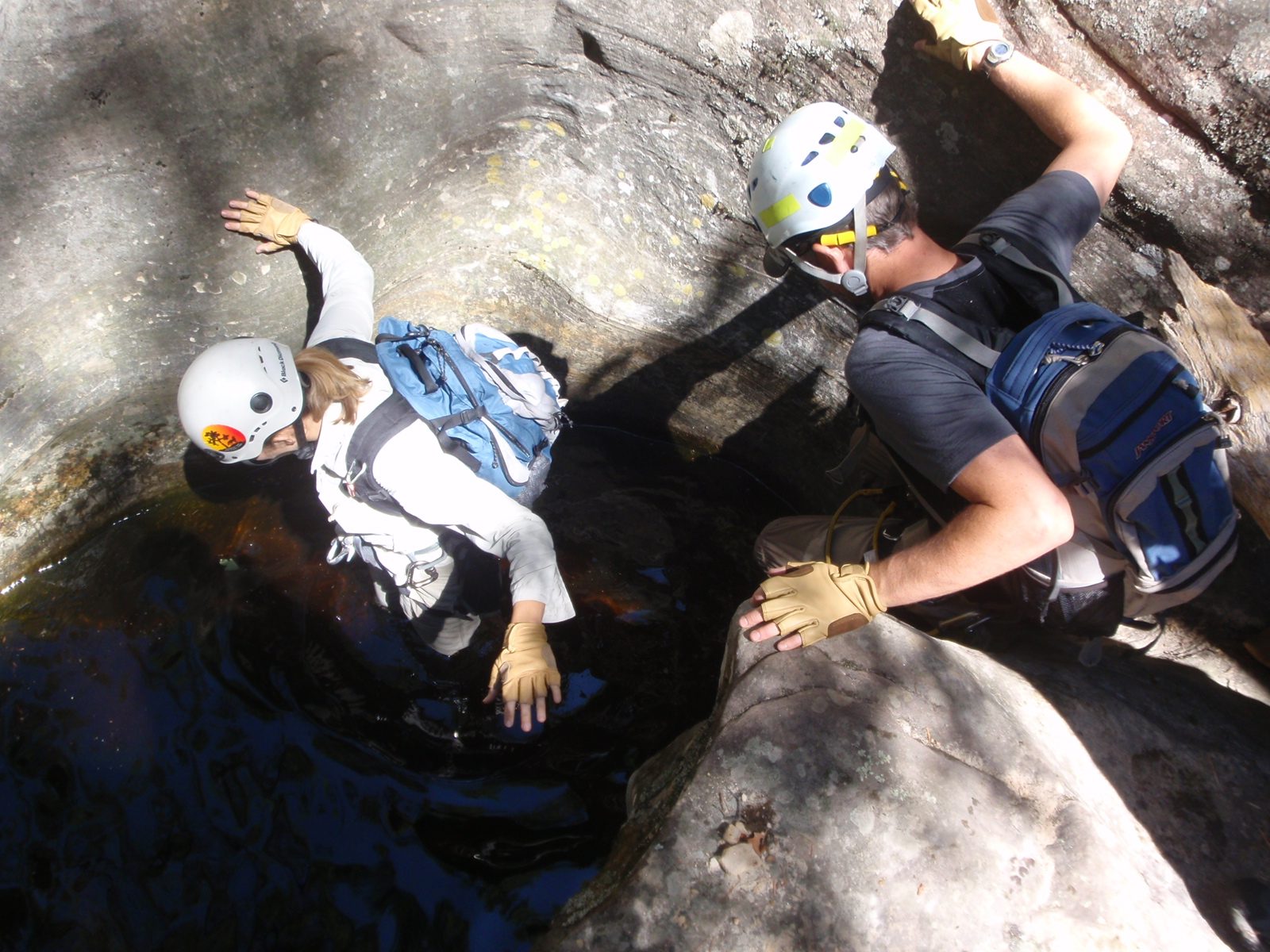 Meredith and Andy wade through another pot of frog soup.  There were tons of mosquito larvae in...