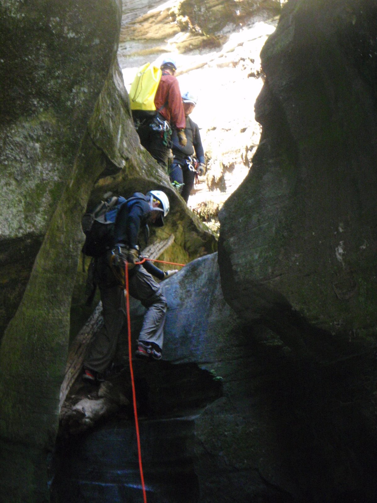 Andy, starting the second rappel.